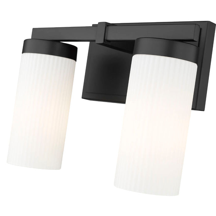 Z-Lite Danica Vanity Matte Black 2 Light 3044-2V-MB | theLightShop