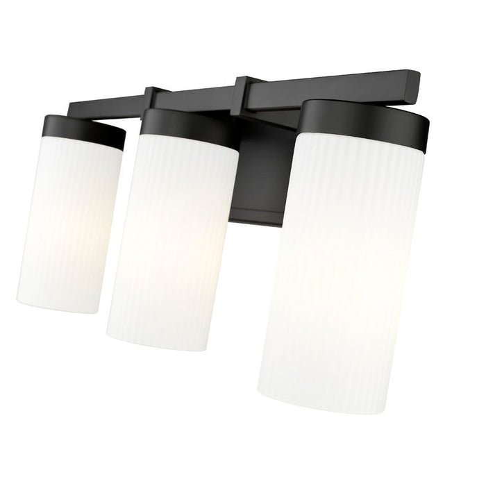 Z-Lite Danica Vanity Matte Black 3 Light 3044-3V-MB | theLightShop