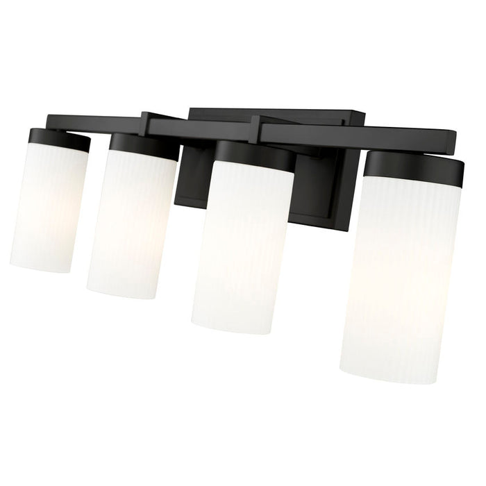Z-Lite Danica Vanity Matte Black 4 Light 3044-4V-MB | theLightShop