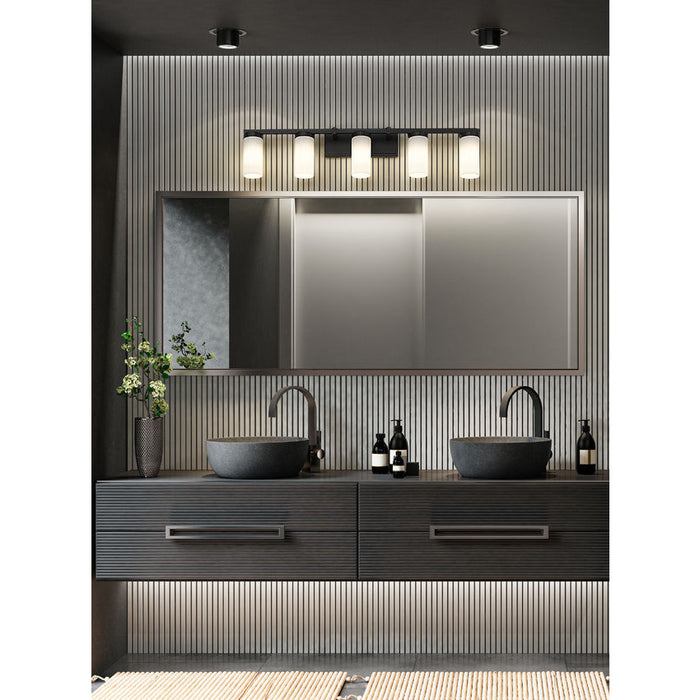 Z-Lite Danica Vanity Matte Black 5 Light 3044-5V-MB | theLightShop