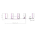 Z-Lite Danica Vanity Modern Gold 4 Light 3044-4V-MGLD | theLightShop