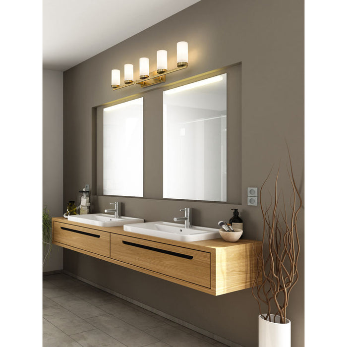 Z-Lite Danica Vanity Modern Gold 5 Light 3044-5V-MGLD | theLightShop