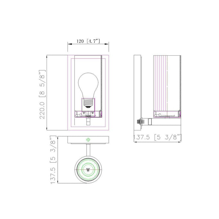 Z-Lite Danica Wall Sconce Matte Black 1 Light 3044-1S-MB | theLightShop