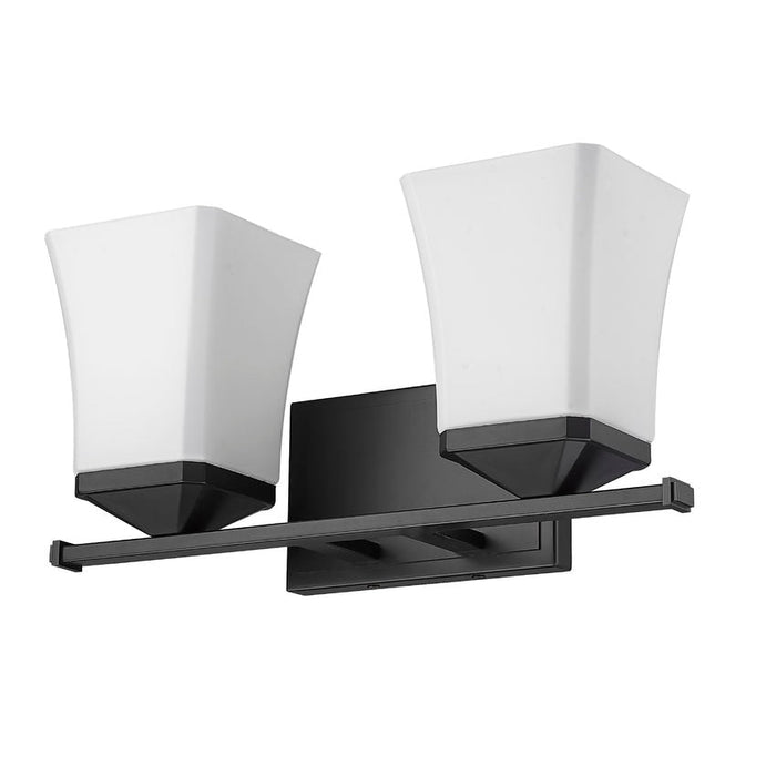 Z-Lite Darcy Matte Black 2 Light Vanity 1939-2V-MB | theLightShop