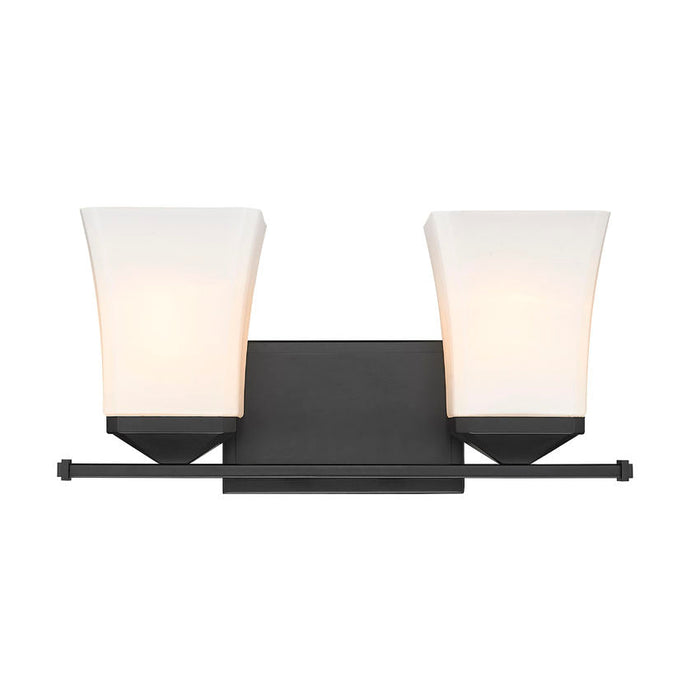 Z-Lite Darcy Matte Black 2 Light Vanity 1939-2V-MB | theLightShop