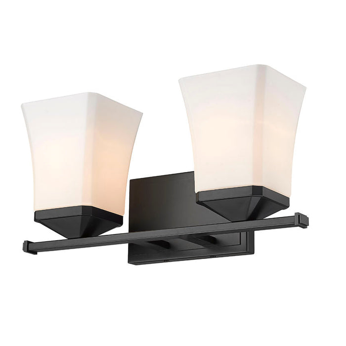 Z-Lite Darcy Matte Black 2 Light Vanity 1939-2V-MB | theLightShop