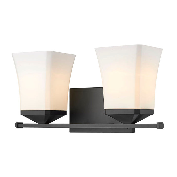Z-Lite Darcy Matte Black 2 Light Vanity 1939-2V-MB | theLightShop
