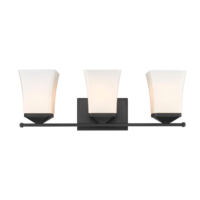 Z-Lite Darcy Matte Black 3 Light Vanity 1939-3V-MB | theLightShop