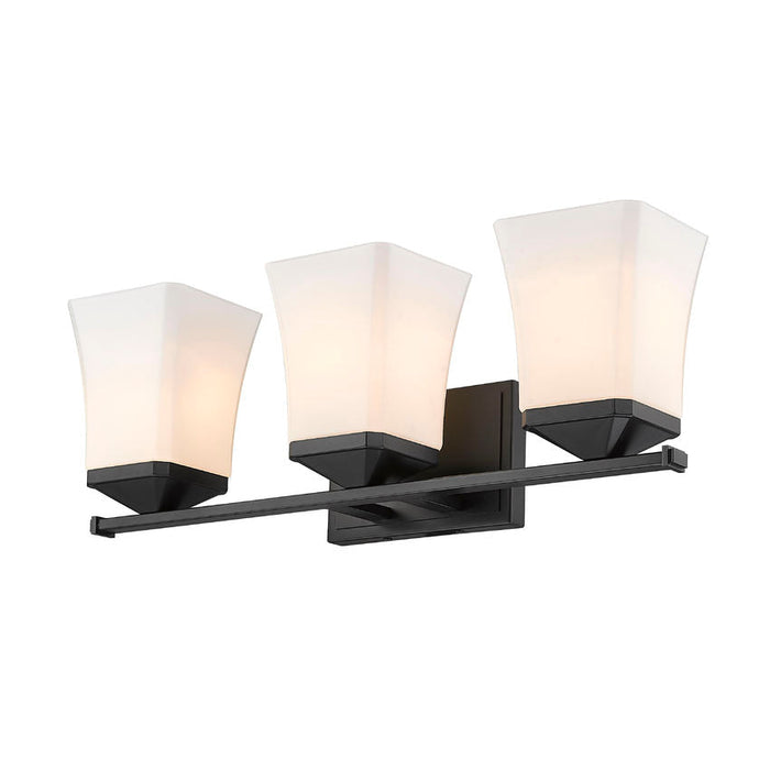 Z-Lite Darcy Matte Black 3 Light Vanity 1939-3V-MB | theLightShop