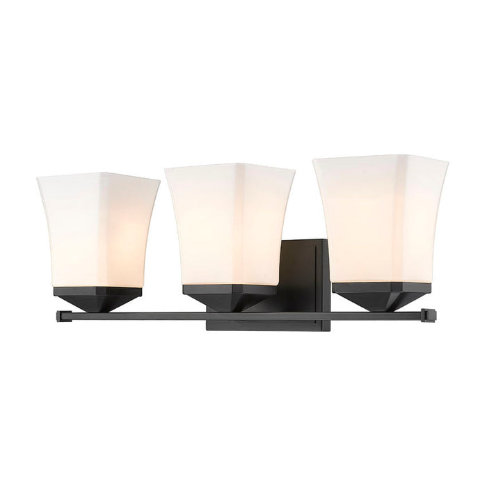 Z-Lite Darcy Matte Black 3 Light Vanity 1939-3V-MB | theLightShop