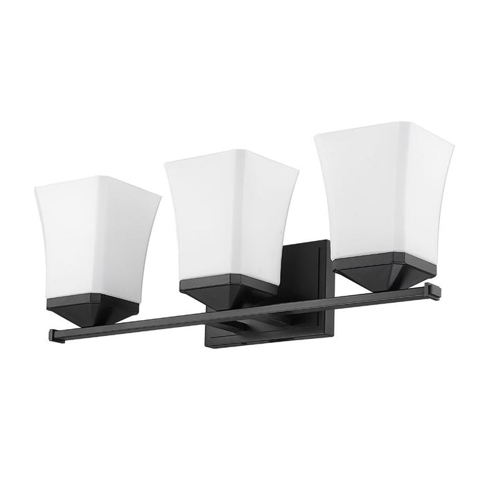 Z-Lite Darcy Matte Black 3 Light Vanity 1939-3V-MB | theLightShop