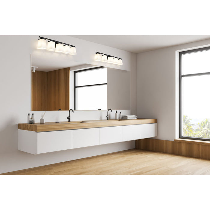 Z-Lite Darcy Matte Black 5 Light Vanity 1939-5V-MB | theLightShop