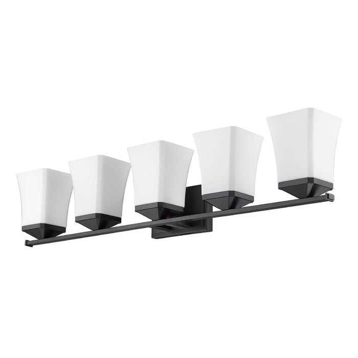Z-Lite Darcy Matte Black 5 Light Vanity 1939-5V-MB | theLightShop