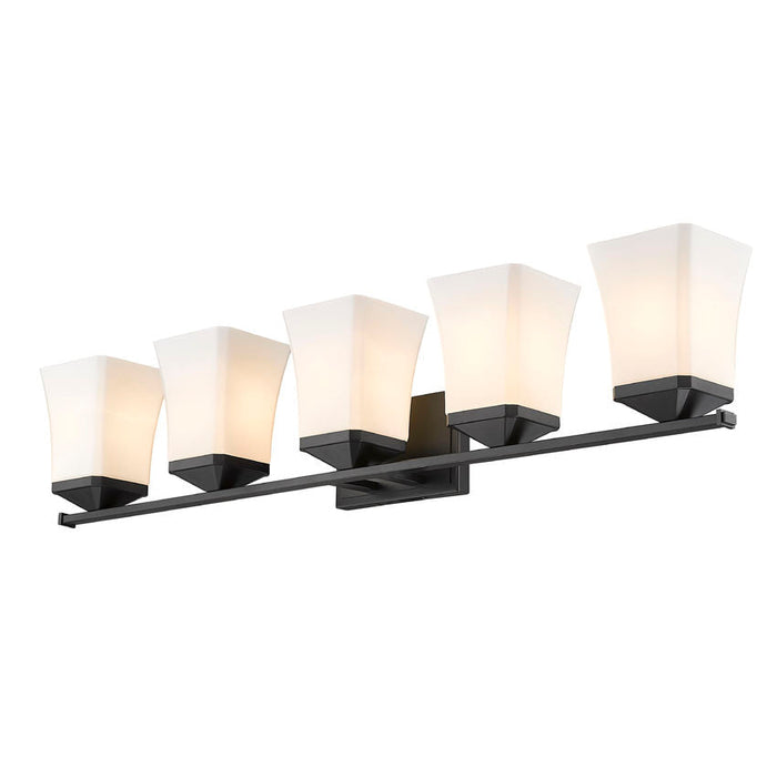 Z-Lite Darcy Matte Black 5 Light Vanity 1939-5V-MB | theLightShop