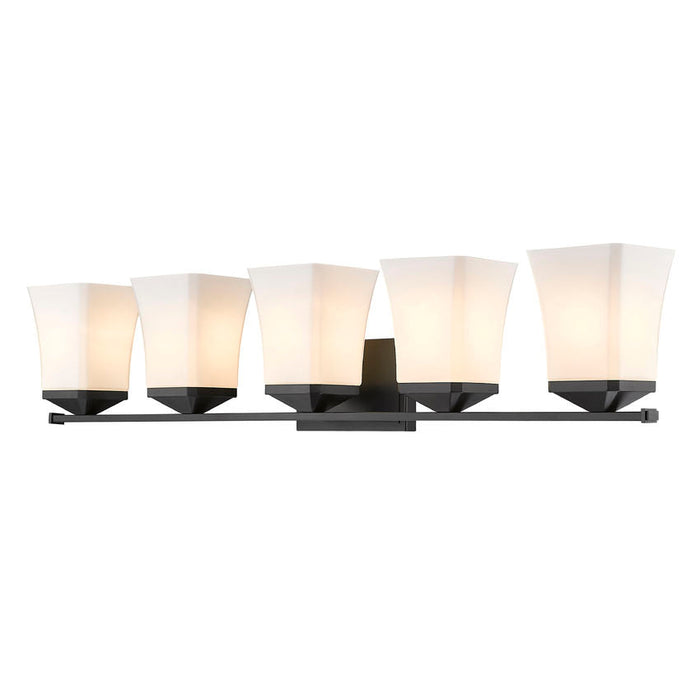 Z-Lite Darcy Matte Black 5 Light Vanity 1939-5V-MB | theLightShop