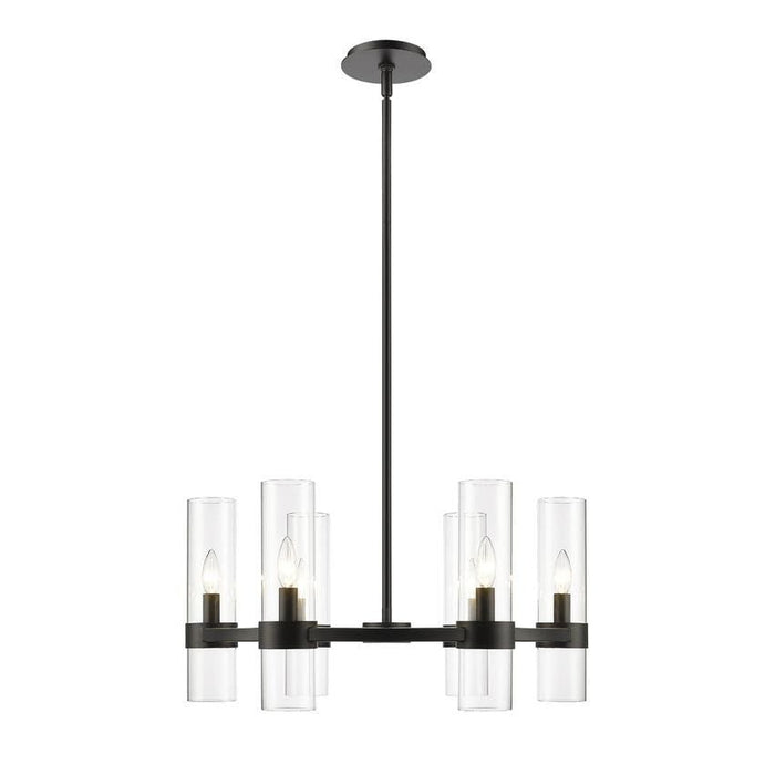 Z-Lite Datus Matte Black Chandelier 4008-6MB | theLightShop