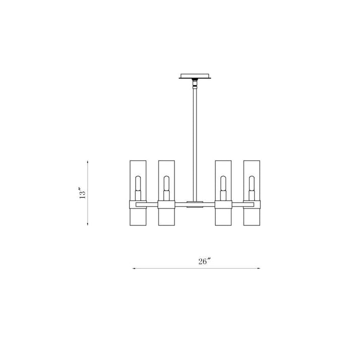 Z-Lite Datus Matte Black Chandelier 4008-6MB | theLightShop
