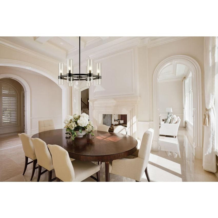 Z-Lite Datus Matte Black Chandelier 4008-6MB | theLightShop