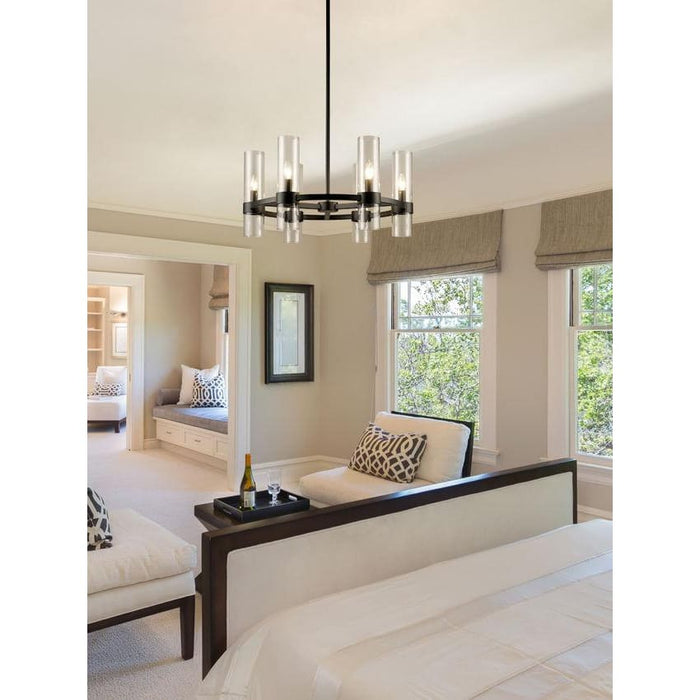 Z-Lite Datus Matte Black Chandelier 4008-6MB | theLightShop