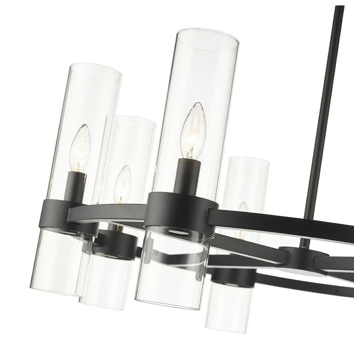 Z-Lite Datus Matte Black Chandelier 4008-8MB | theLightShop