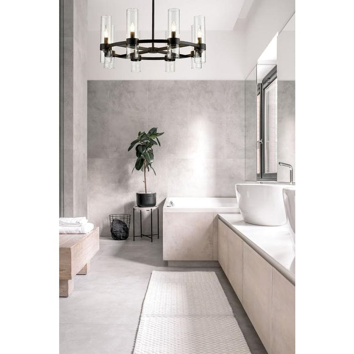 Z-Lite Datus Matte Black Chandelier 4008-8MB | theLightShop