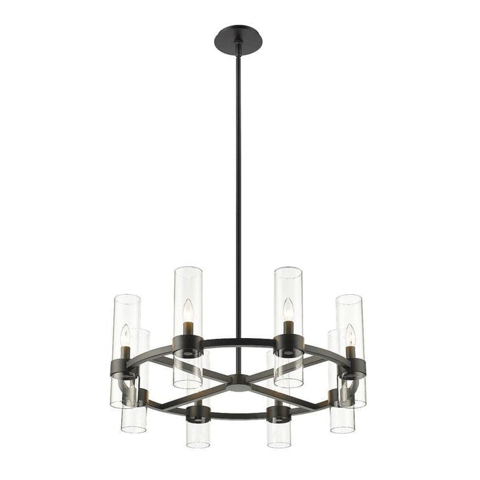 Z-Lite Datus Matte Black Chandelier 4008-8MB | theLightShop