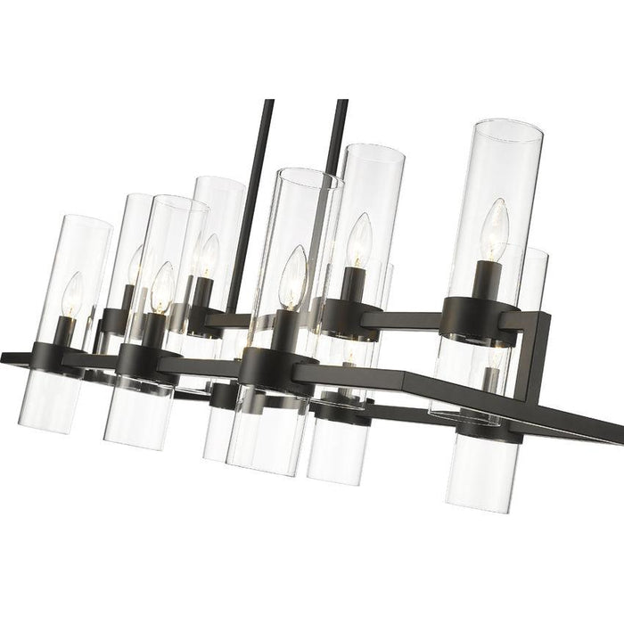 Z-Lite Datus Matte Black Island Billiard 4008-10MB | theLightShop