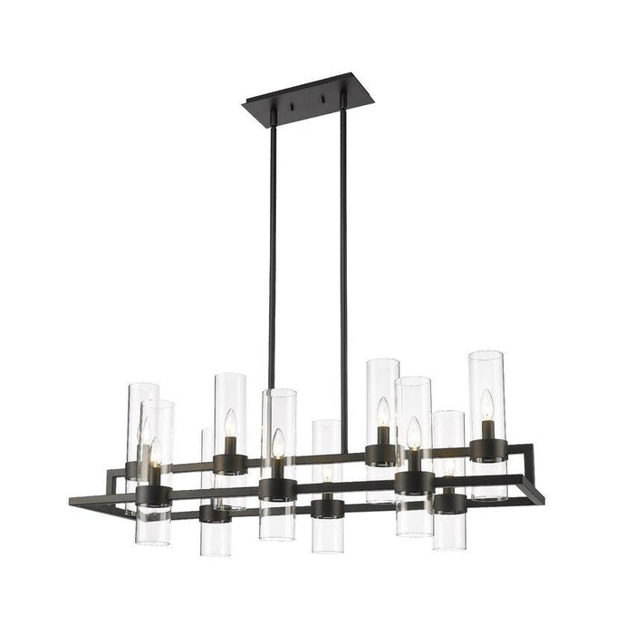 Z-Lite Datus Matte Black Island Billiard 4008-10MB | theLightShop