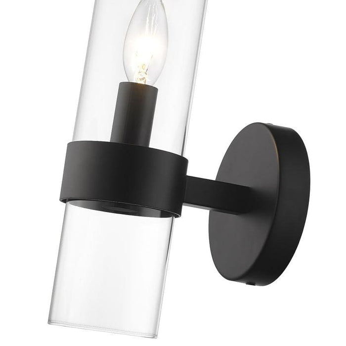 Z-Lite Datus Matte Black Wall Sconce 4008-1S-MB | theLightShop