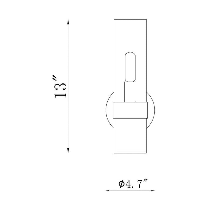 Z-Lite Datus Matte Black Wall Sconce 4008-1S-MB | theLightShop