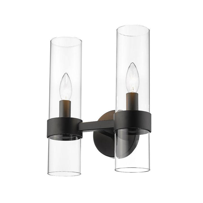 Z-Lite Datus Matte Black Wall Sconce 4008-2S-MB | theLightShop