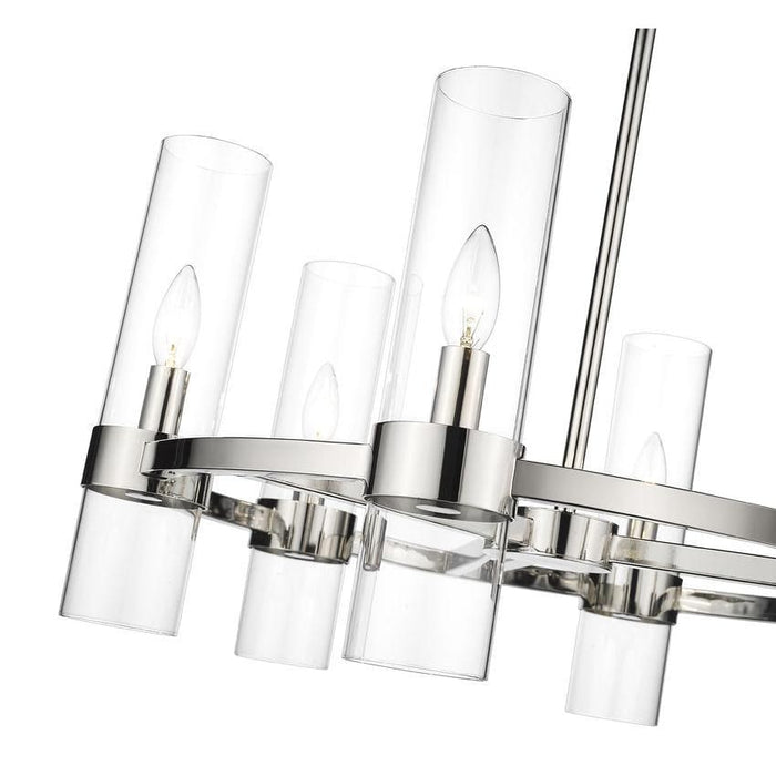 Z-Lite Datus Polished Nickel Chandelier 4008-6PN | theLightShop