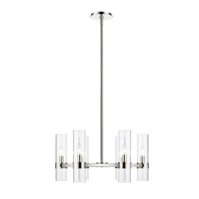 Z-Lite Datus Polished Nickel Chandelier 4008-6PN | theLightShop