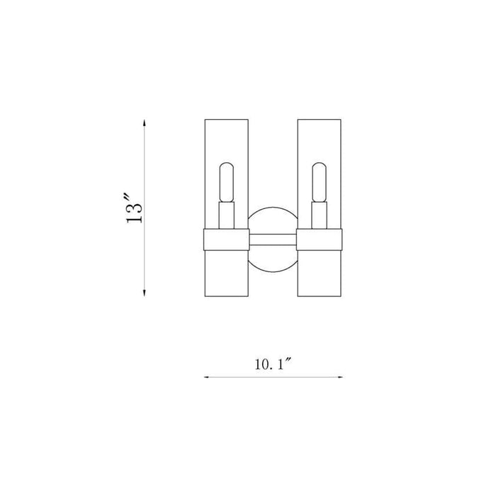 Z-Lite Datus Polished Nickel Wall Sconce 4008-2S-PN | theLightShop