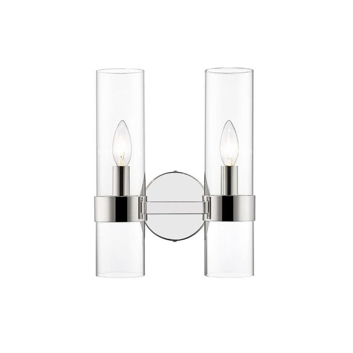 Z-Lite Datus Polished Nickel Wall Sconce 4008-2S-PN | theLightShop