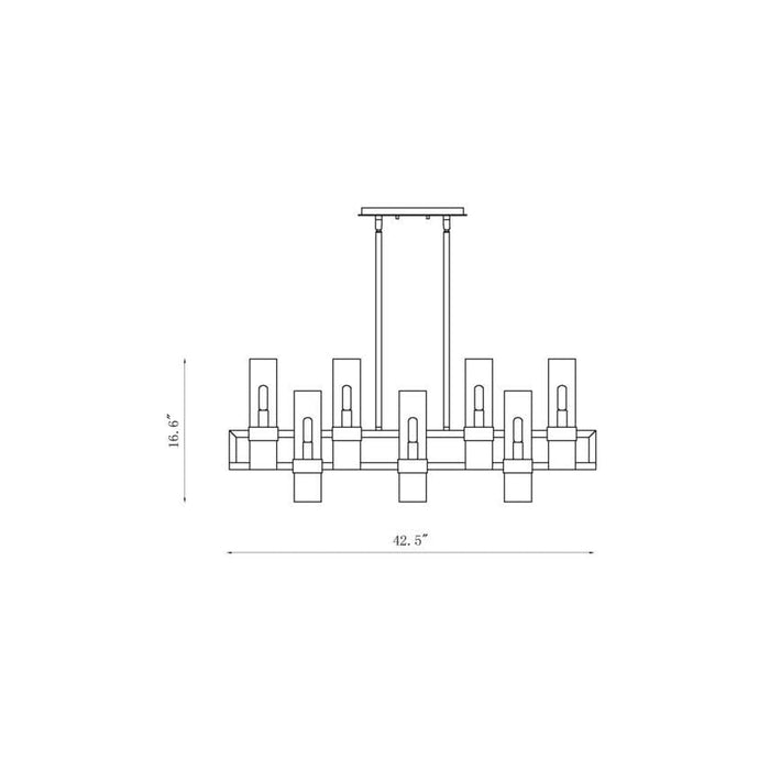 Z-Lite Datus Rubbed Brass Chandelier 4008-10RB | theLightShop
