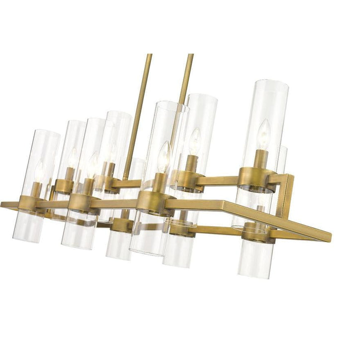 Z-Lite Datus Rubbed Brass Chandelier 4008-10RB | theLightShop