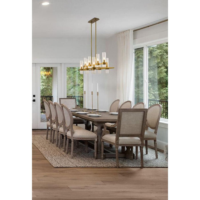 Z-Lite Datus Rubbed Brass Chandelier 4008-10RB | theLightShop