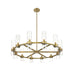 Z-Lite Datus Rubbed Brass Chandelier 4008-12RB | theLightShop