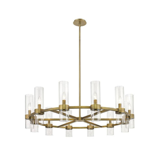 Z-Lite Datus Rubbed Brass Chandelier 4008-12RB | theLightShop