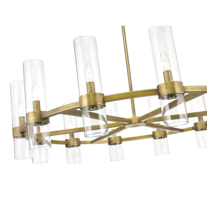 Z-Lite Datus Rubbed Brass Chandelier 4008-12RB | theLightShop