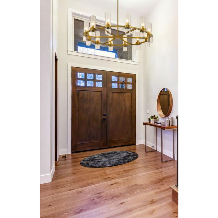 Z-Lite Datus Rubbed Brass Chandelier 4008-12RB | theLightShop