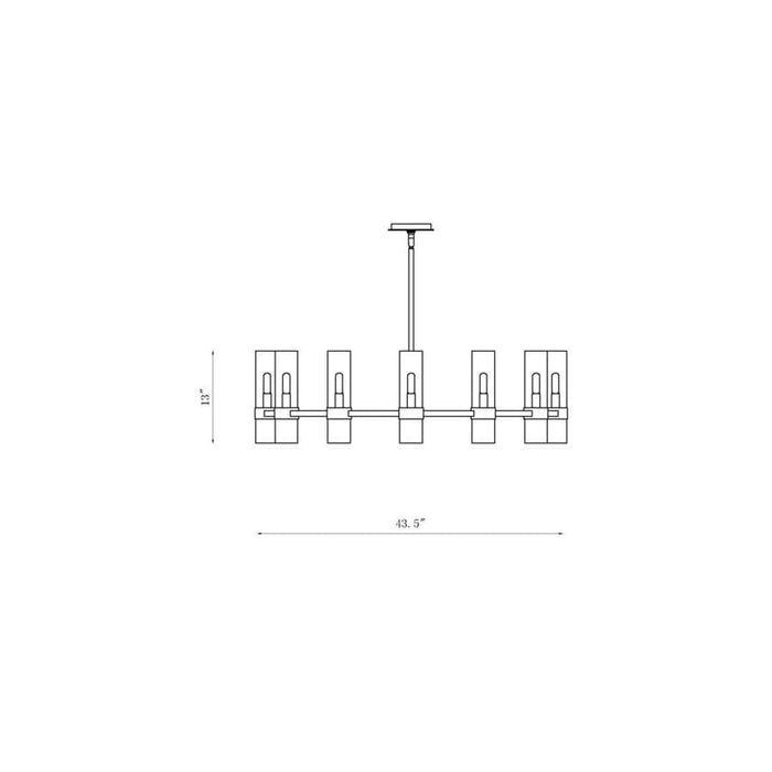 Z-Lite Datus Rubbed Brass Chandelier 4008-12RB | theLightShop