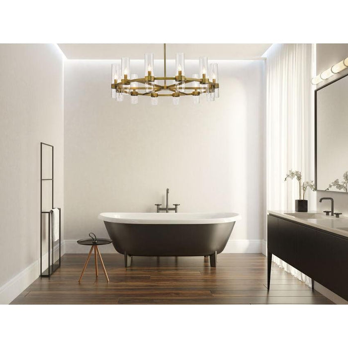 Z-Lite Datus Rubbed Brass Chandelier 4008-12RB | theLightShop