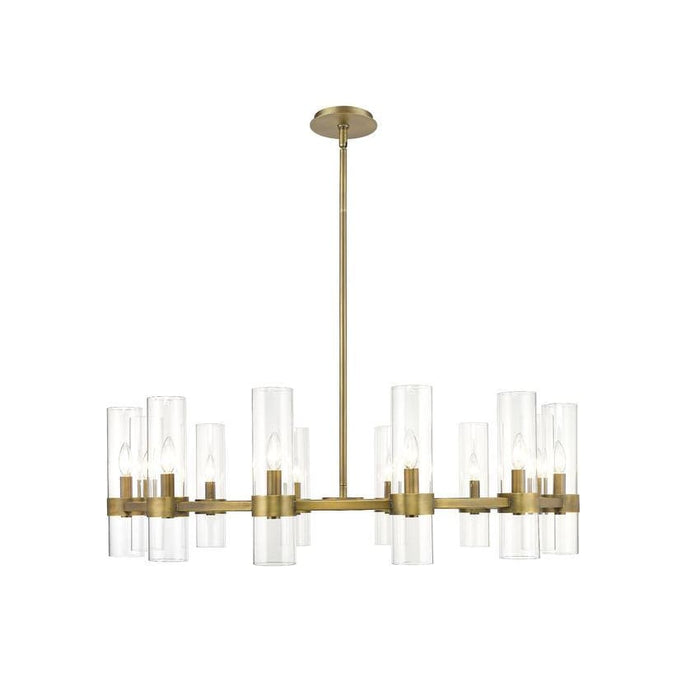 Z-Lite Datus Rubbed Brass Chandelier 4008-12RB | theLightShop