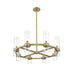 Z-Lite Datus Rubbed Brass Chandelier 4008-8RB | theLightShop