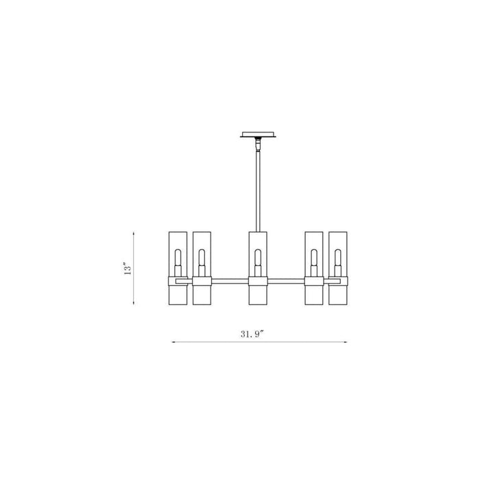 Z-Lite Datus Rubbed Brass Chandelier 4008-8RB | theLightShop