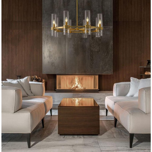 Z-Lite Datus Rubbed Brass Chandelier 4008-8RB | theLightShop