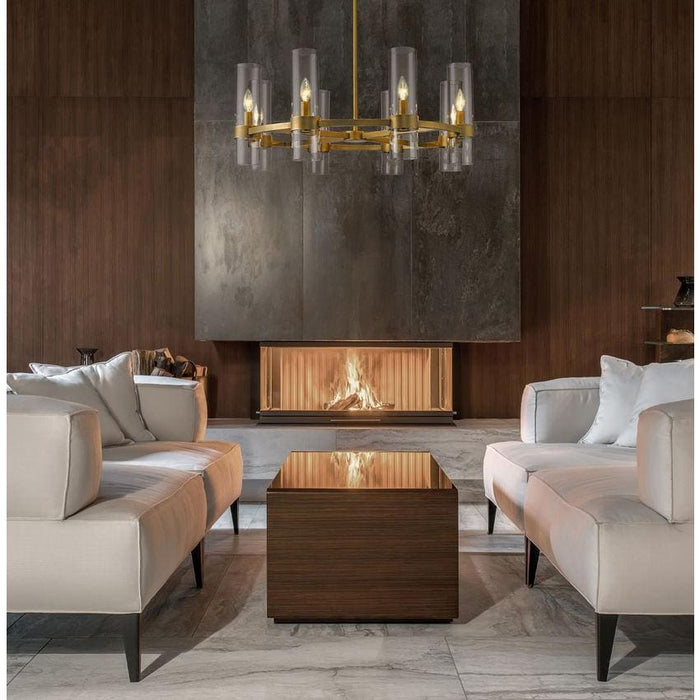 Z-Lite Datus Rubbed Brass Chandelier 4008-8RB | theLightShop