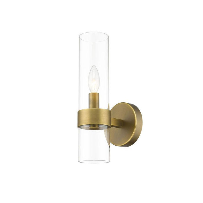 Z-Lite Datus Rubbed Brass Wall Sconce 4008-1S-RB | theLightShop